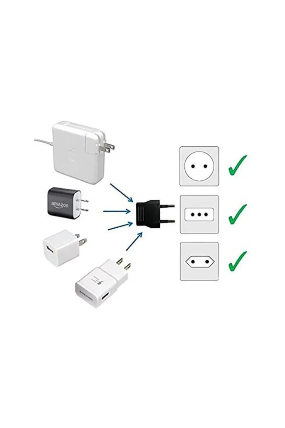 Amerikan Çin Tipi Priz Dönüştürücü Fiş Çevirici Adaptörü Aparatı