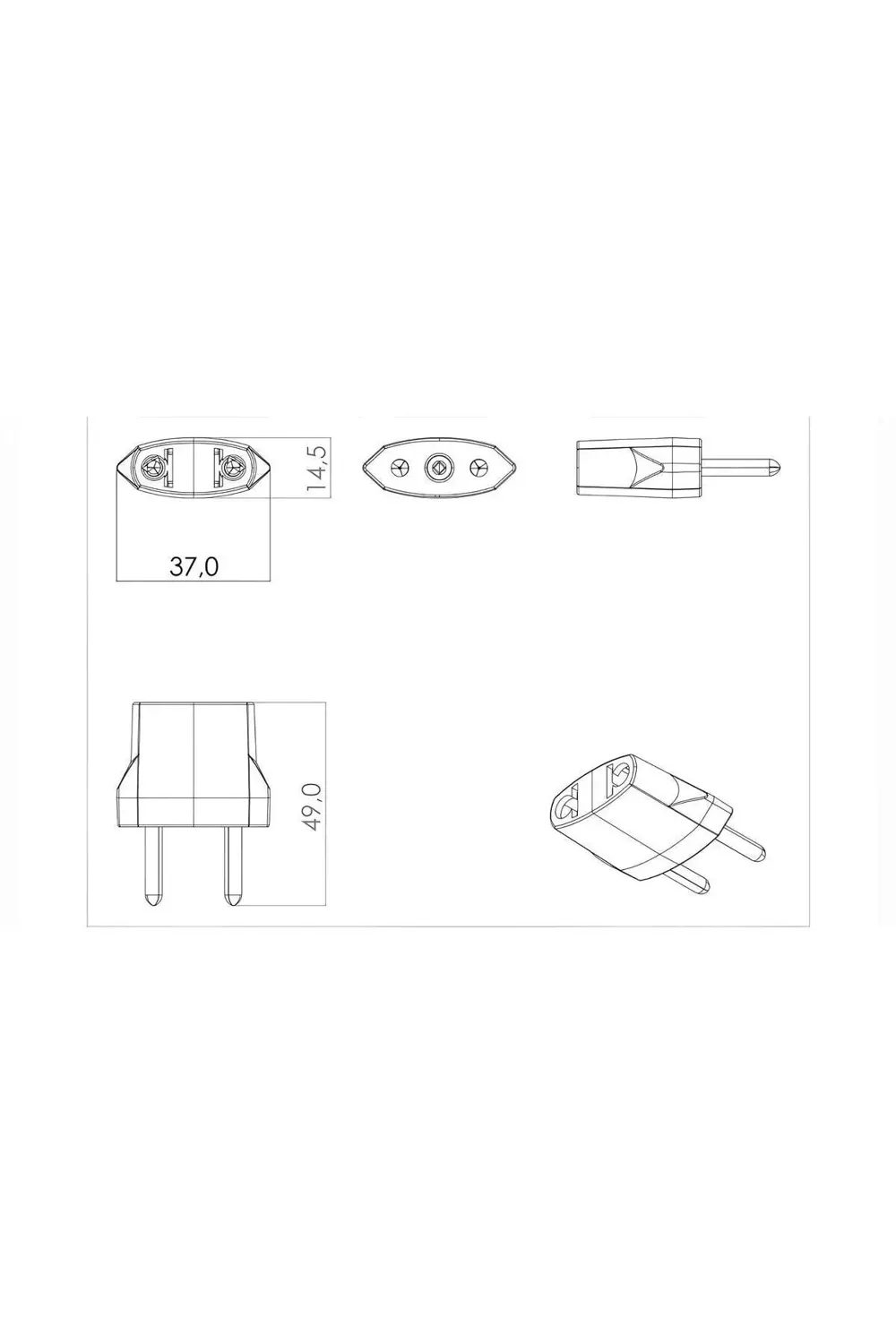 Amerikan Fiş Çevirici Seyahat Fişi Amerikan Türk Dönüştürücü Adap
