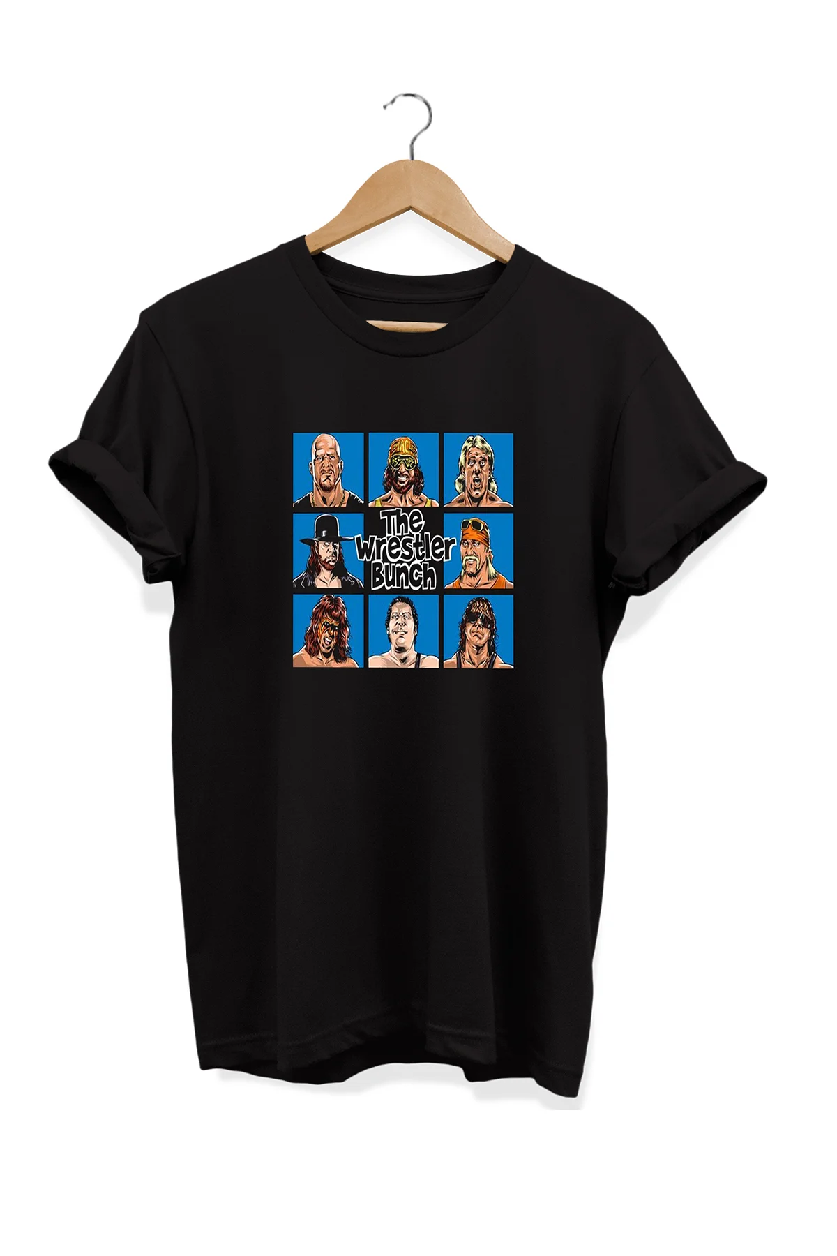 Amerikan Güreşi Baskılı %100 Pamuk (oversize) Büyük Beden T-shirt