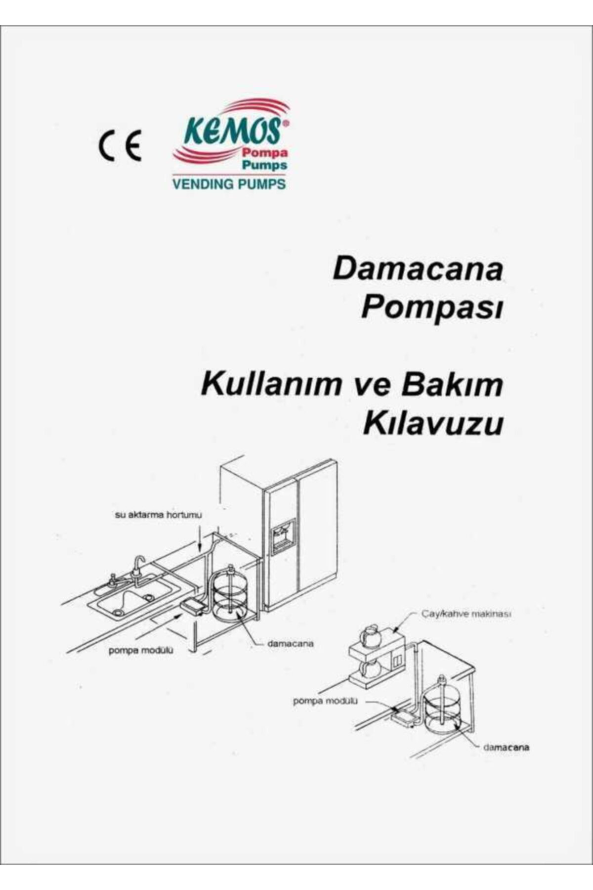 Kemos Amerikan Tipi Flojet Buzdolabı Su Pompası Bottled Water Dispensin