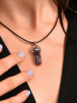 AMETİST DOĞALTAŞ PANDÜL KOLYE-DOĞALTAŞKOL3