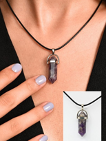 AMETİST DOĞALTAŞ PANDÜL KOLYE-DOĞALTAŞKOL3