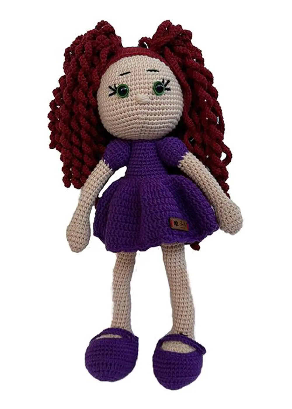 Amigurumi Organik Oyuncak-Uyku Arkadaşı -Örme Mor Bebek