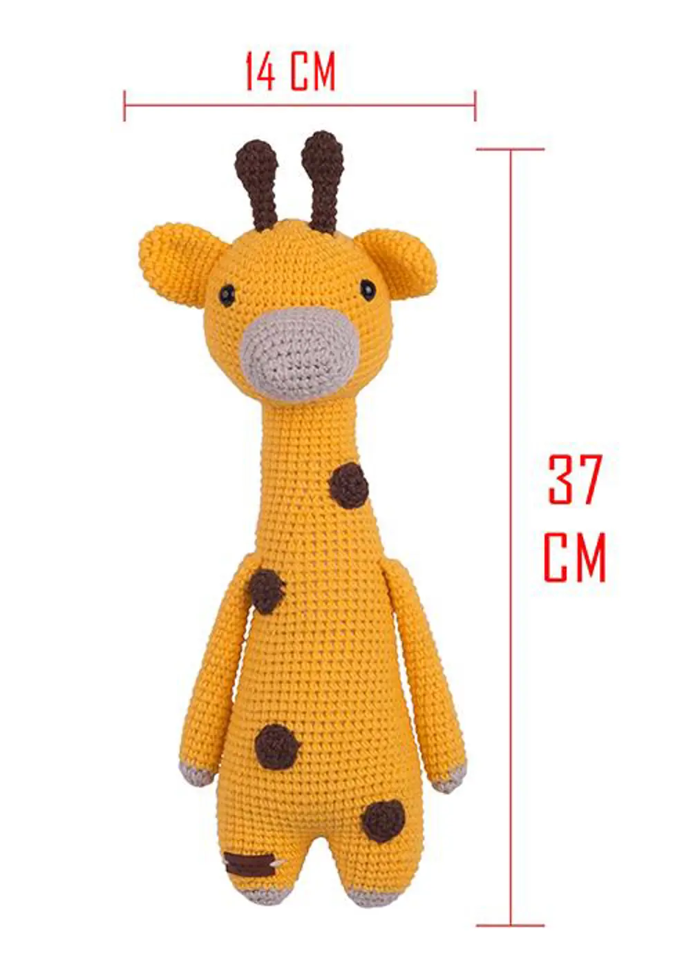 Amigurumi Organik Oyuncak-Uyku Arkadaşı -Örme Zürafa Bebek