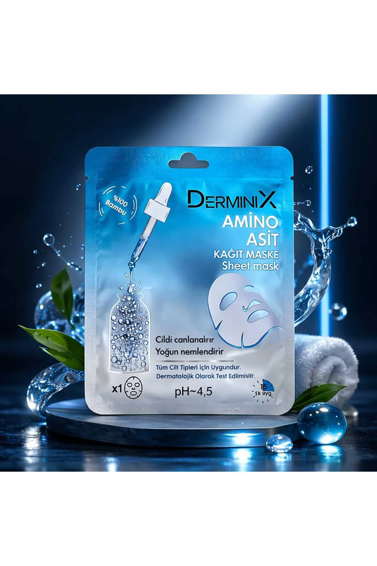 Amino Asit Kağıt Maske 25g - 1 Adet – Nemlendirici ve Cilt Yenileyici Bakım