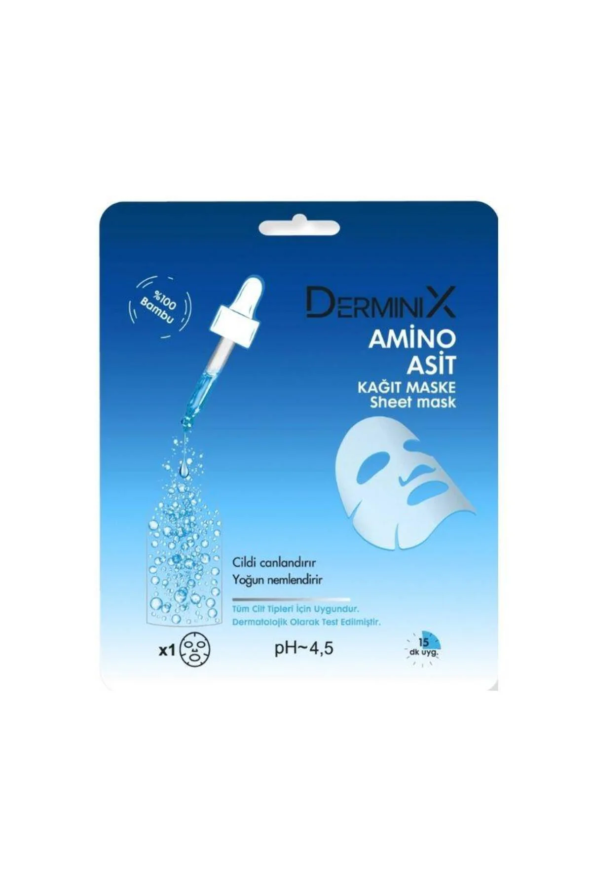 Amino Asit Kağıt Maske 25g - 1 Adet – Nemlendirici ve Cilt Yenileyici Bakım