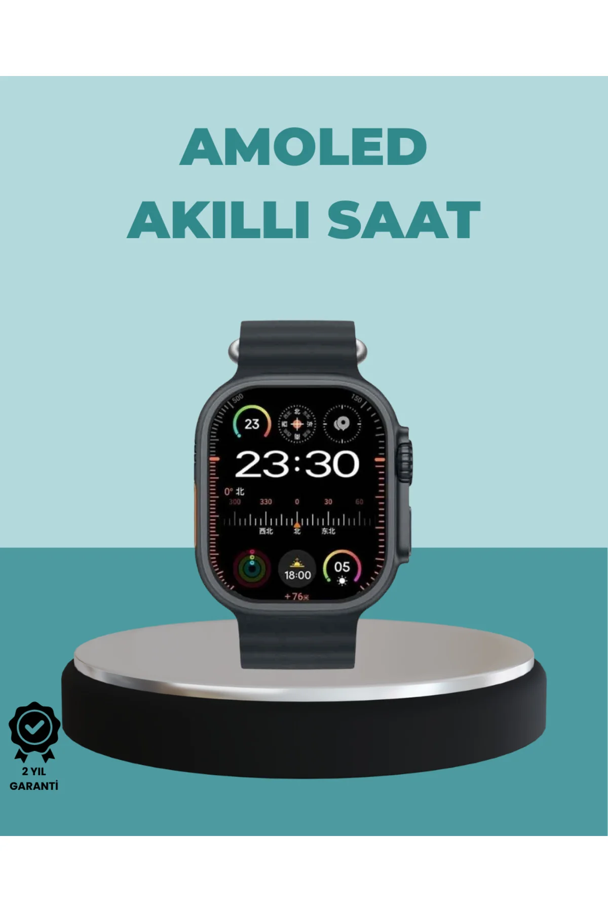 Amoled Akıllı Saat 49Mm Bluetooth Arama Spor Ve Sağlık