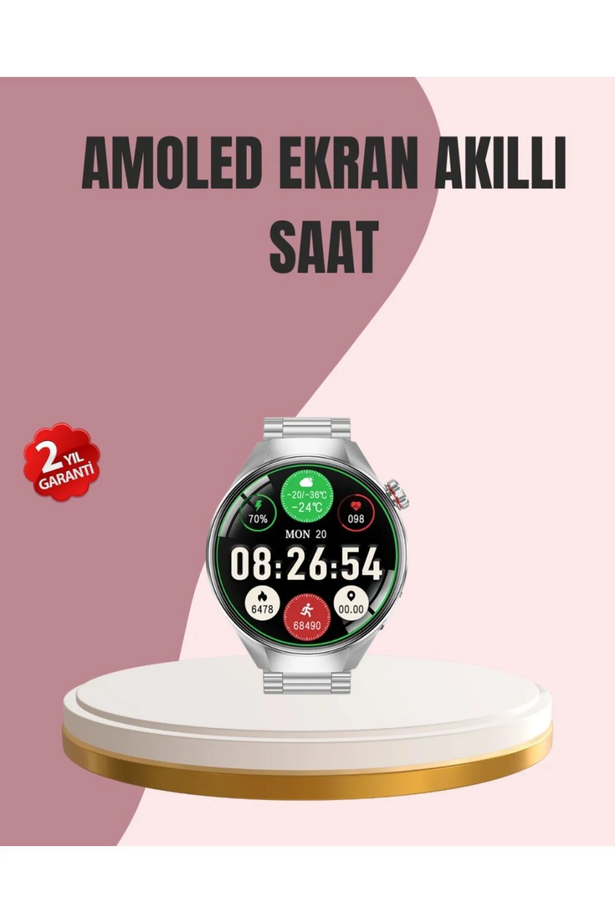 Amoled Akıllı Saat Gelişmiş Sensörlü – Kadın Sağlığı Ve Hatırlatm