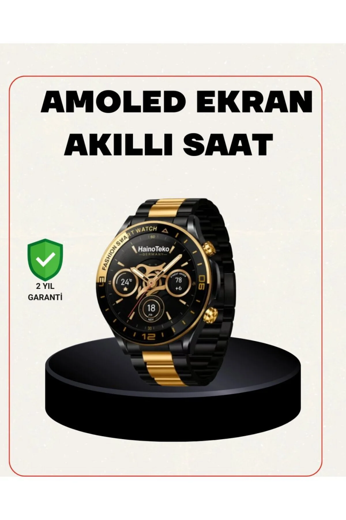 Amoled Akıllı Saat Manyetik Şarj Gps Destekli Spor Ve Günlük Kullanım