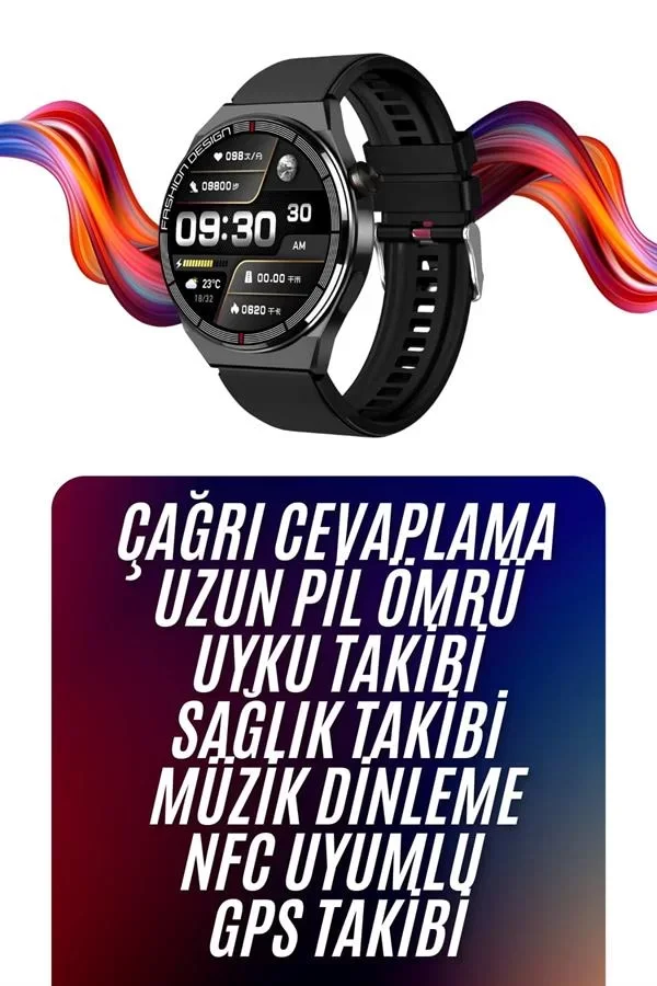 Amoled Ekran Akıllı Saat Üç Kordonlu İOS Android Uyumlu - Lisinya