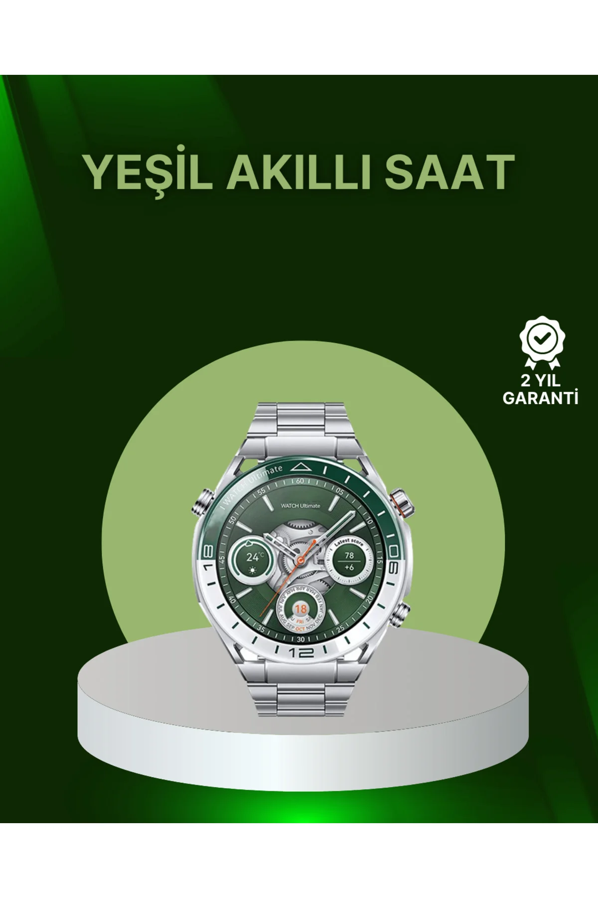 Amoled Ekran Akıllı Saat Harita Gösterimli Bluetooth Aramalı 3 Ka