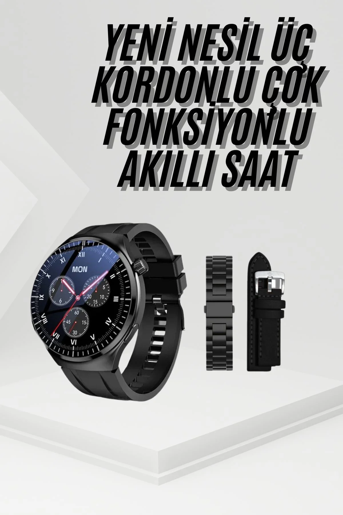 Amoled Ekran Metal Deri Silikon Kordonlu Uyku ve Sağlık Takibi Amoled Ekran Metal Deri Silikon Kordonlu Uyku ve Sağlık Takibi