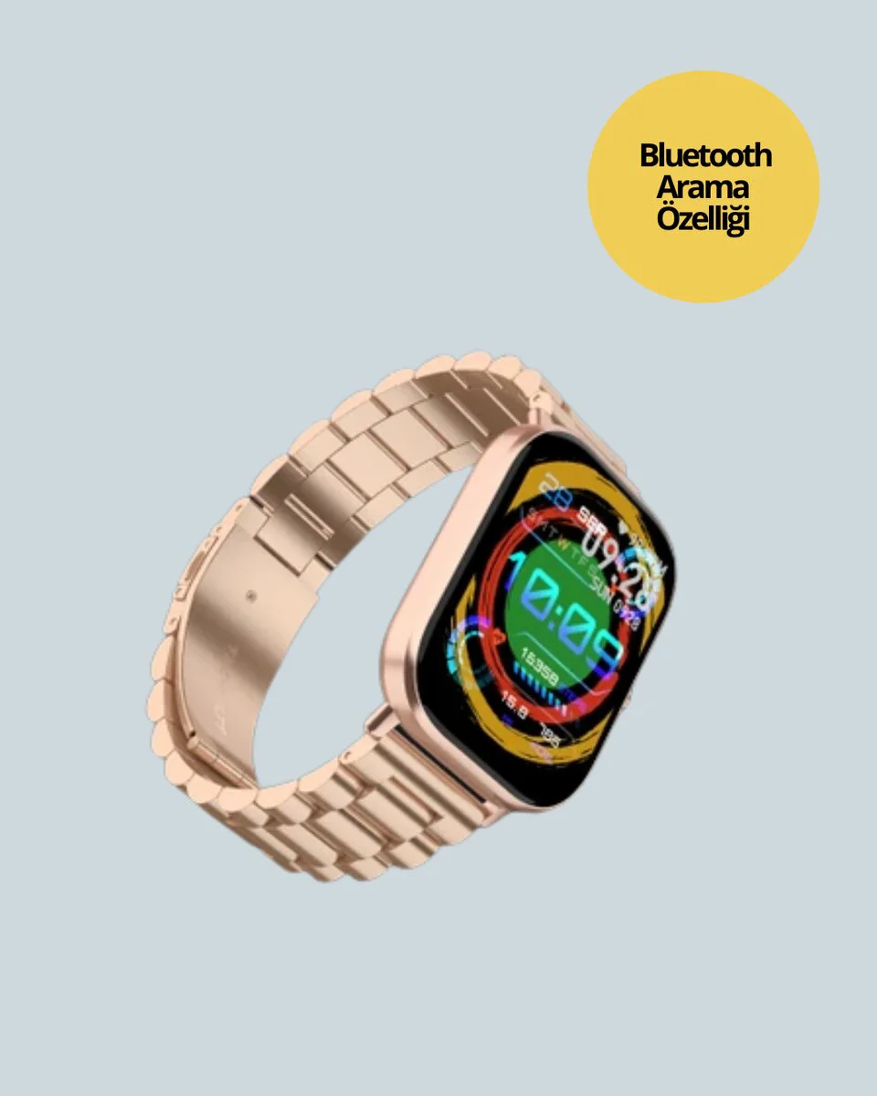 AMOLED Ekranlı Akıllı Saat Türkçe Menü ve Bluetooth Görüşmeli