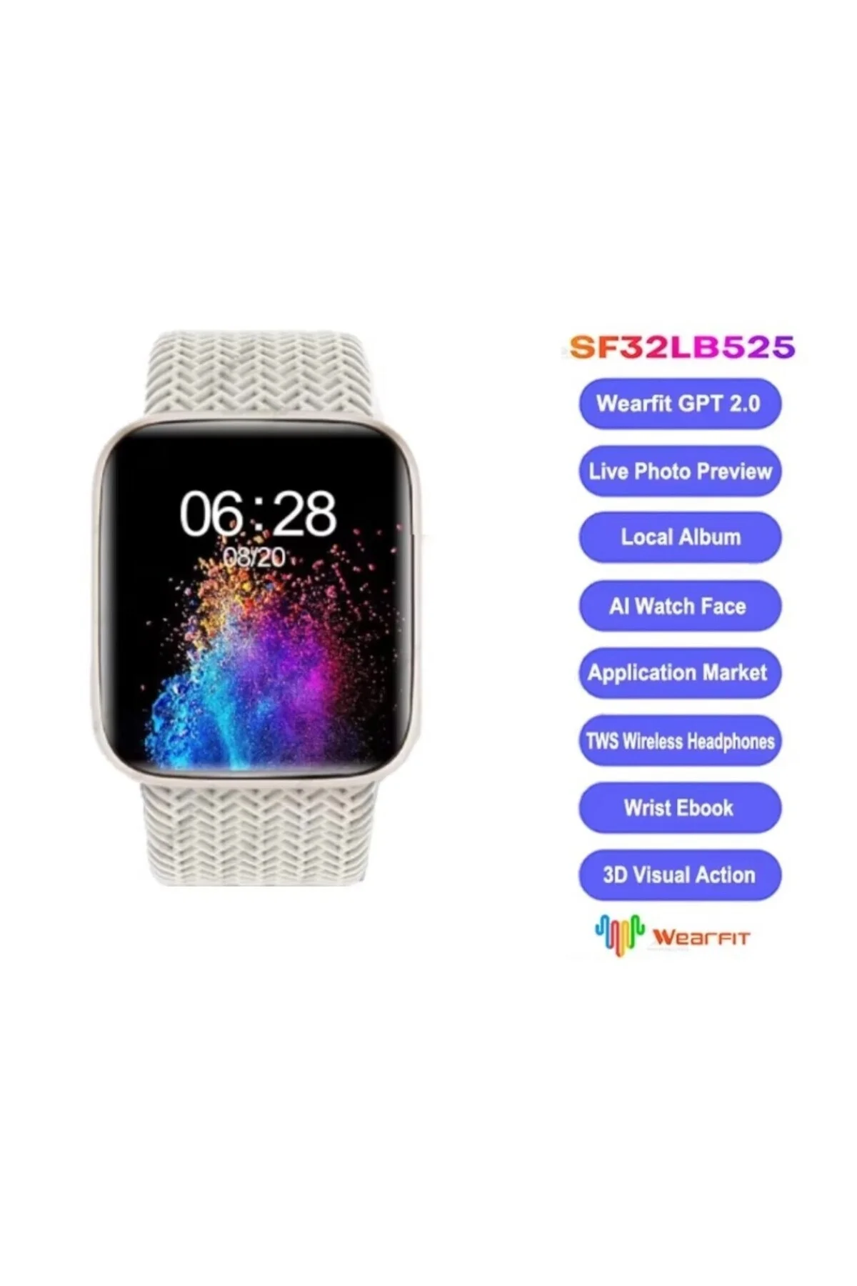 AMOLED Ekranlı Akıllı Saat, GPS ve Nabız Sensörü Özellikli Spor ve Günlük Kullanım Saati