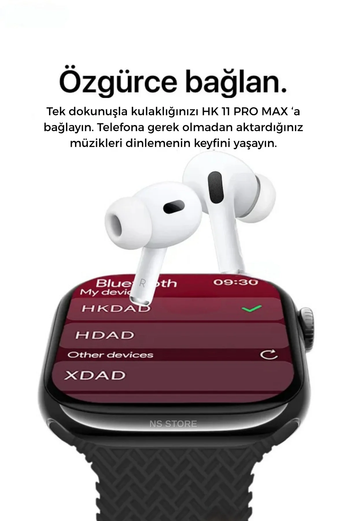 AMOLED Ekranlı Akıllı Saat | Nabız ve Uyku Takibi, GPS, Suya Dayanıklı, Siyah Silikon Kordon