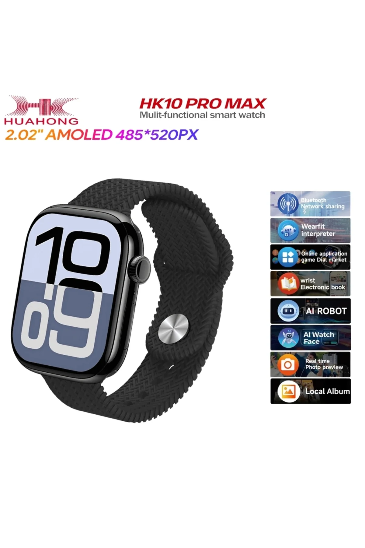 AMOLED Ekranlı Akıllı Saat, GPS ve Nabız Sensörü Özellikli Spor ve Günlük Kullanım Saati