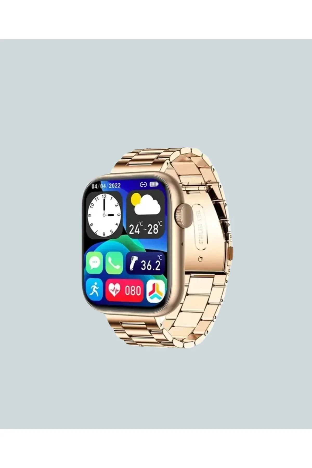 AMOLED Ekranlı Türkçe Menülü Akıllı Saat Bluetooth Görüşmeli