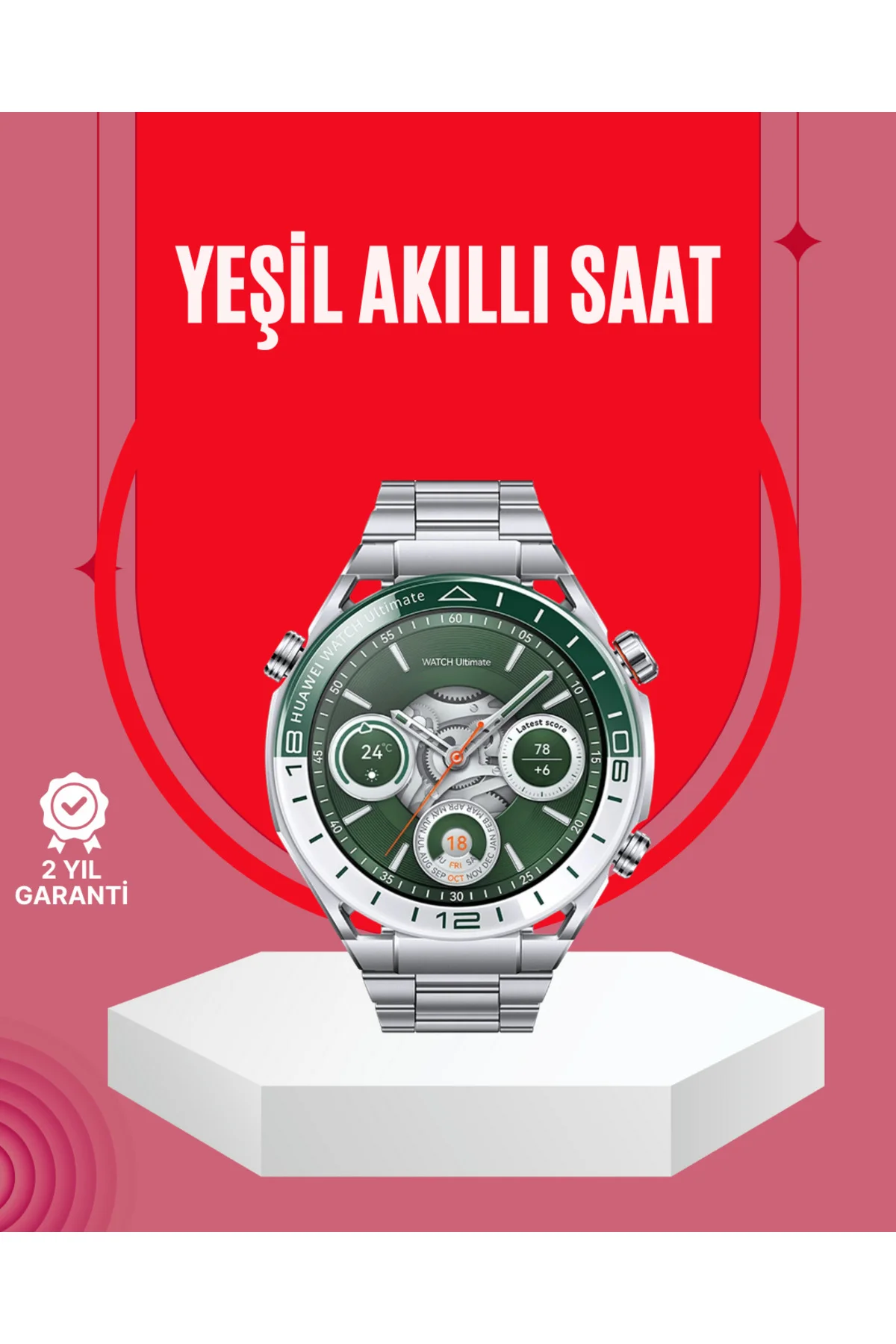 Amoled Smartwatch Harita Modlu Bluetooth Aramalı 3 Değiştirilebil