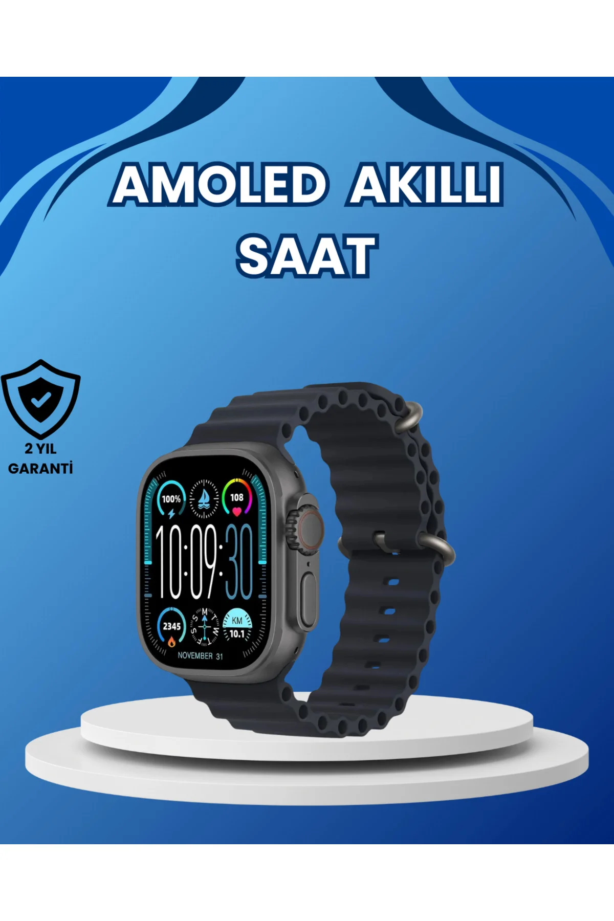 Amoled Ultra Akıllı Saat 15 Gün Batarya Güçlü Ekran
