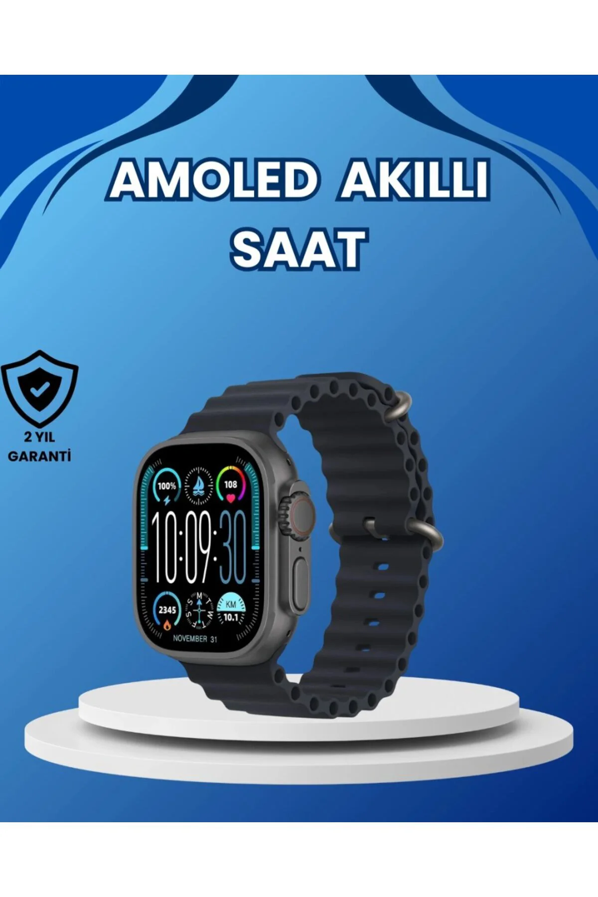 Amoled Ultra Akıllı Saat 15 Gün Batarya Güçlü Ekran
