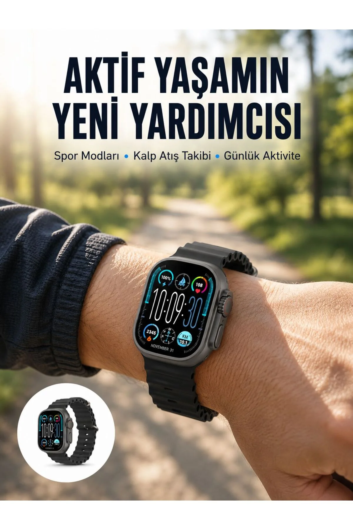 AMOLED Ultra Akıllı Saat 15 Gün Batarya Güçlü Ekran Yeni Nesil AMOLED Ultra Akıllı Saat 15 Gün Batarya Güçlü Ekran Yeni Nesil