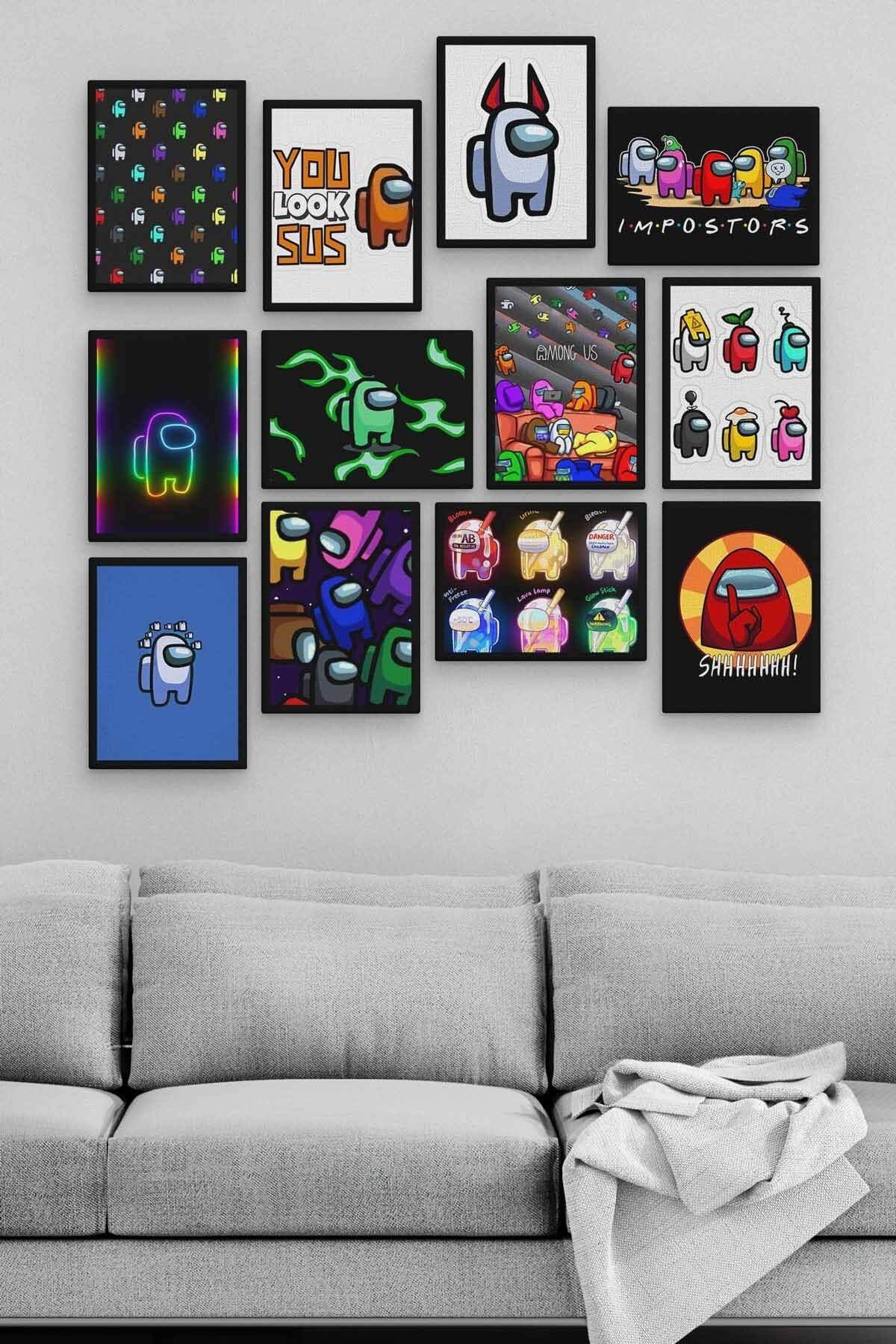 Among Us 12 Parça Ahşap Mdf Tablo Zlltb319