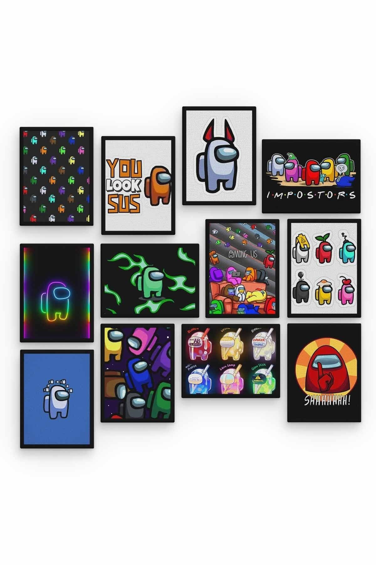 Among Us 12 Parça Ahşap Mdf Tablo Zlltb319