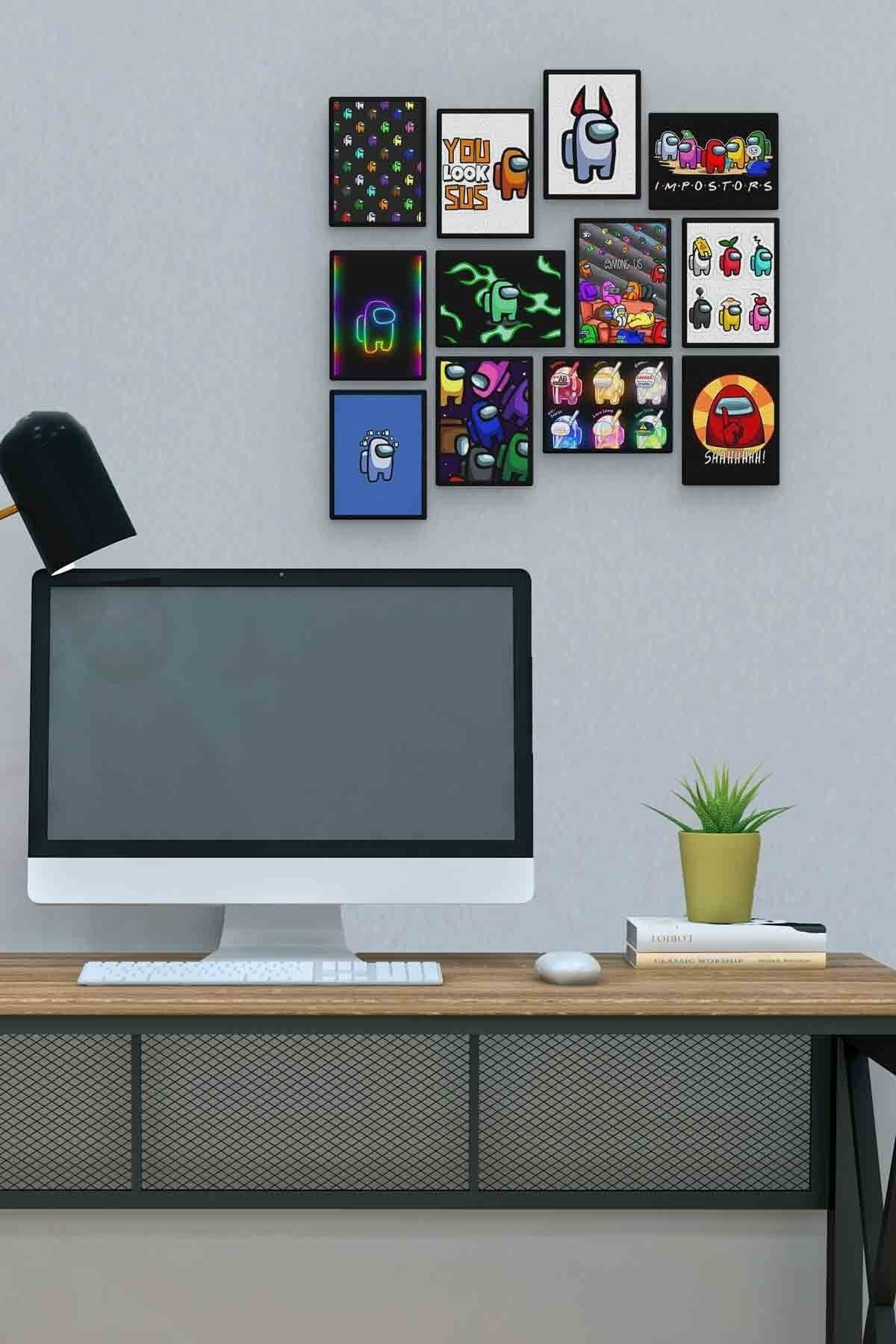 Among Us 12 Parça Mdf (ahşap) Tablo Ofis Boyu 