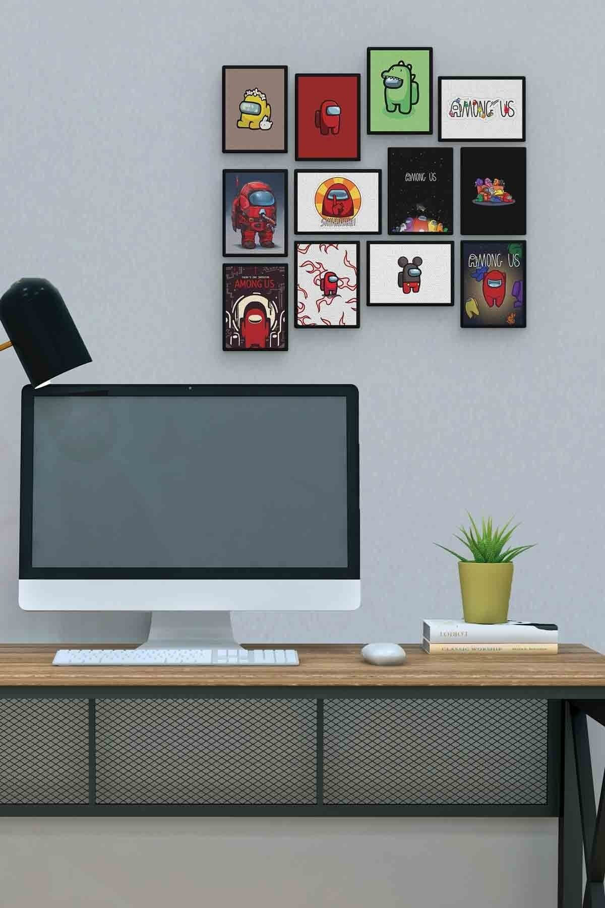 Among Us 12 Parça Mdf (ahşap) Tablo Ofis Boyu 
