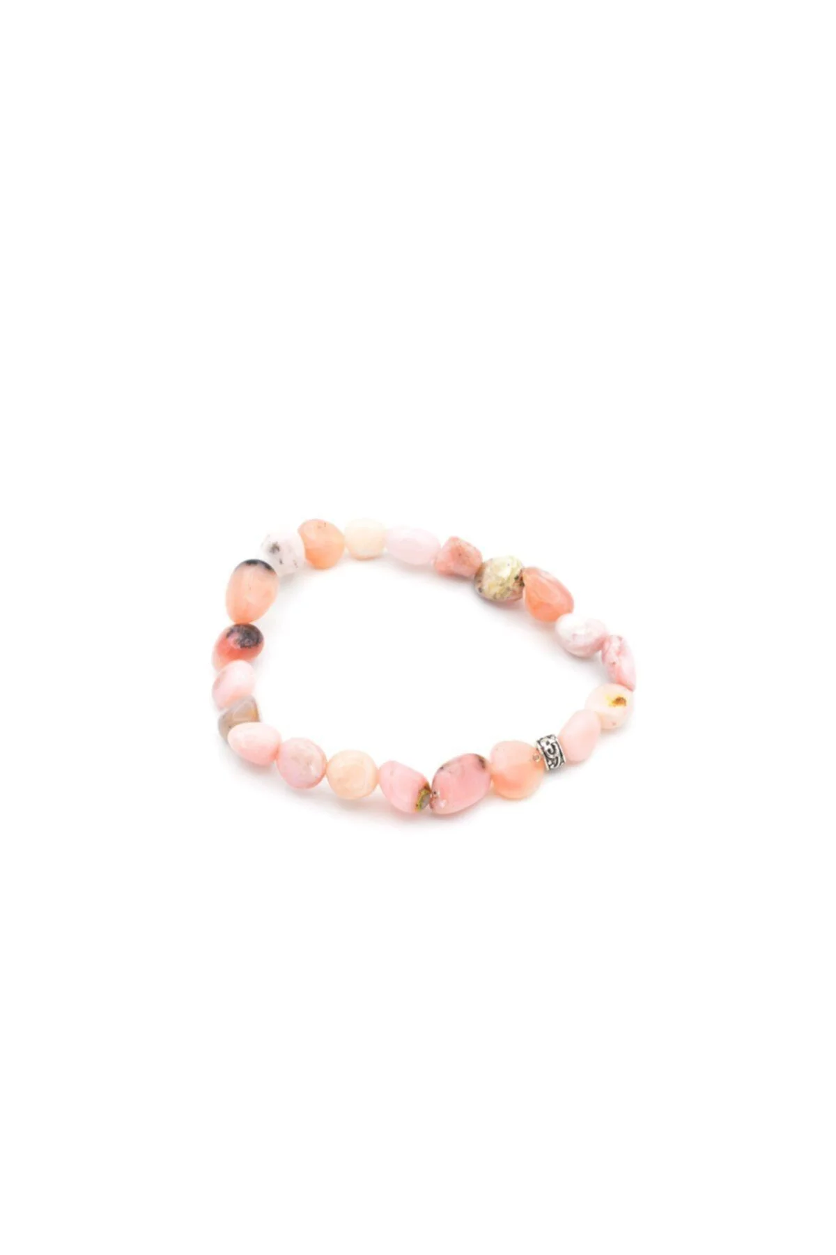 Amorf Kesim Doğal Pembe Opal Taşı Bileklik 1.kalite 002