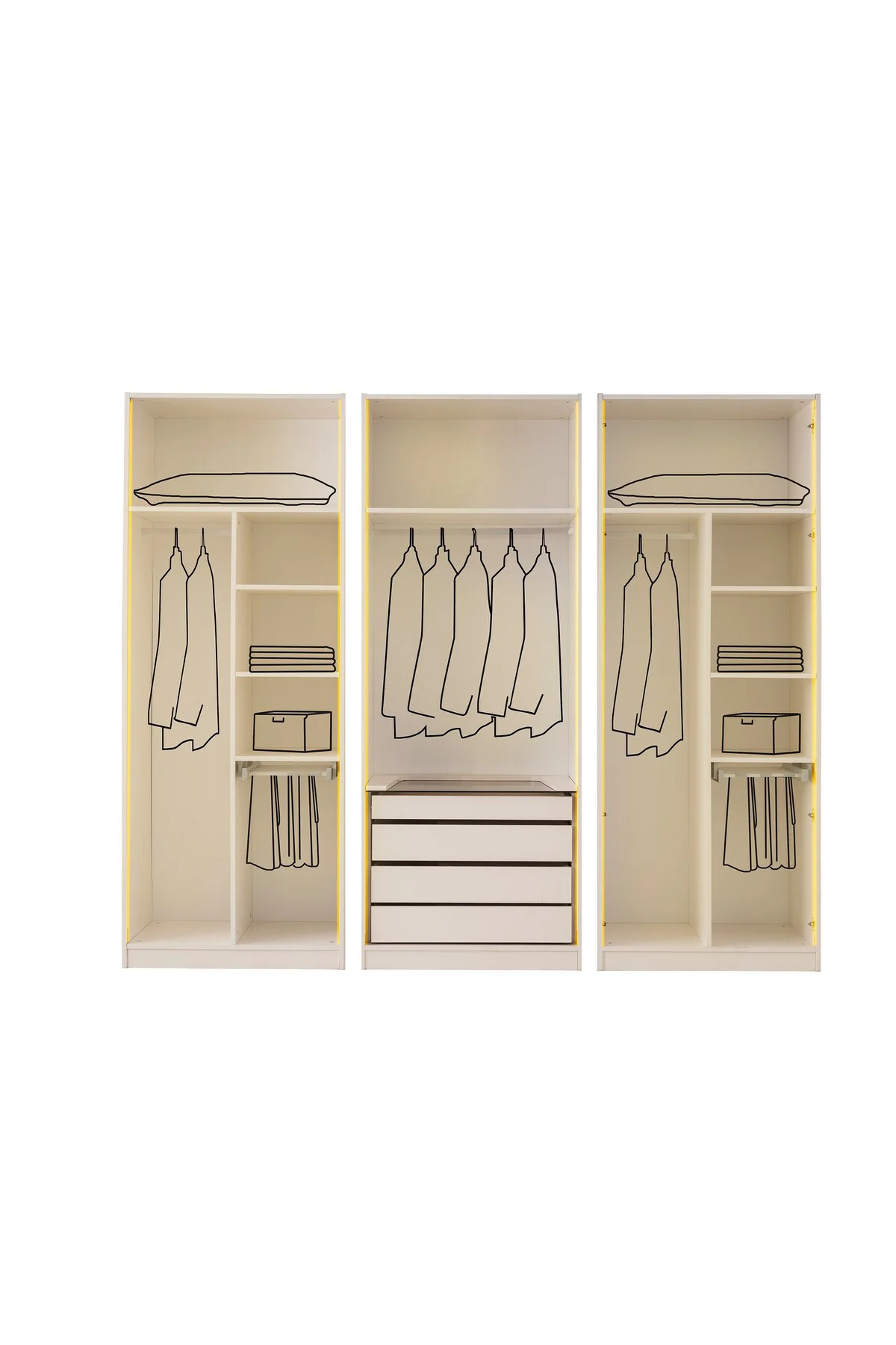 AMOZON MDF MODÜLER 6 KAPILI DOLAP (2+2+2) Fiyatı, Yorumları ve Özellikleri