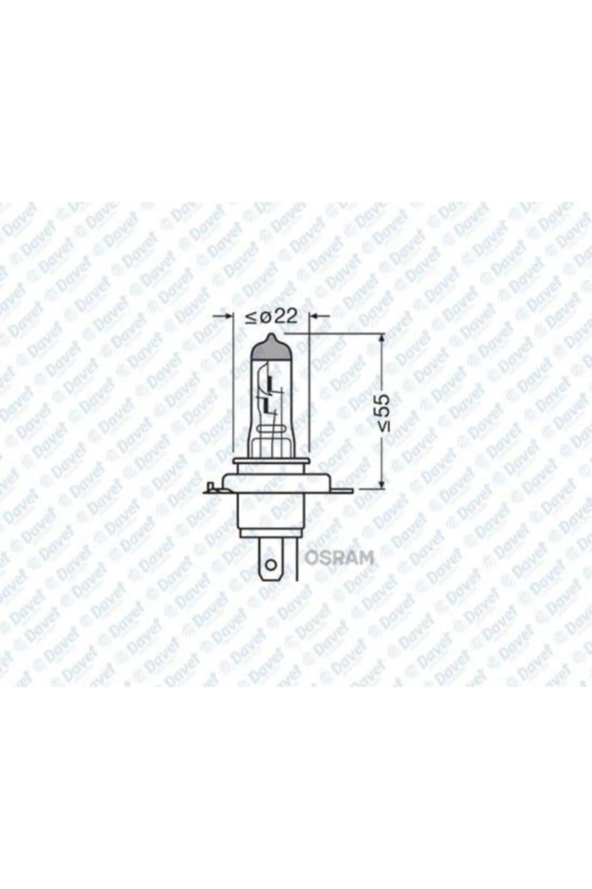 Ampul 12v H4 55/60w Tırnaklı Far 43t Classıc Halojen