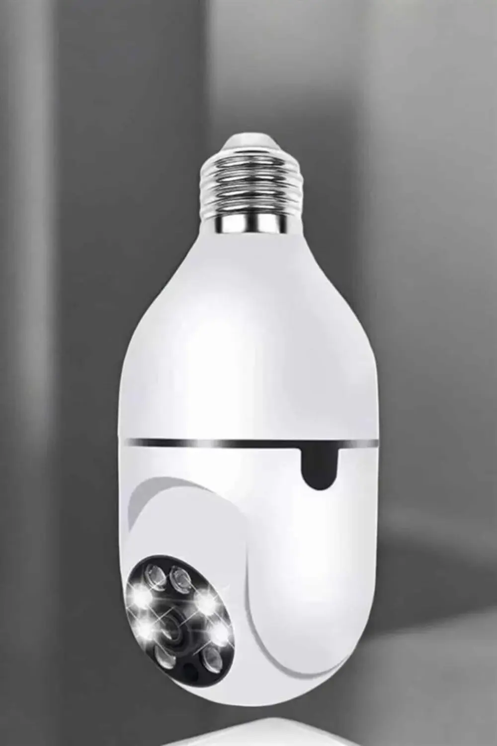 Ampul Görünümlü Güvenlik Kamerası Duylu Wifi Kamerası Dönebilen