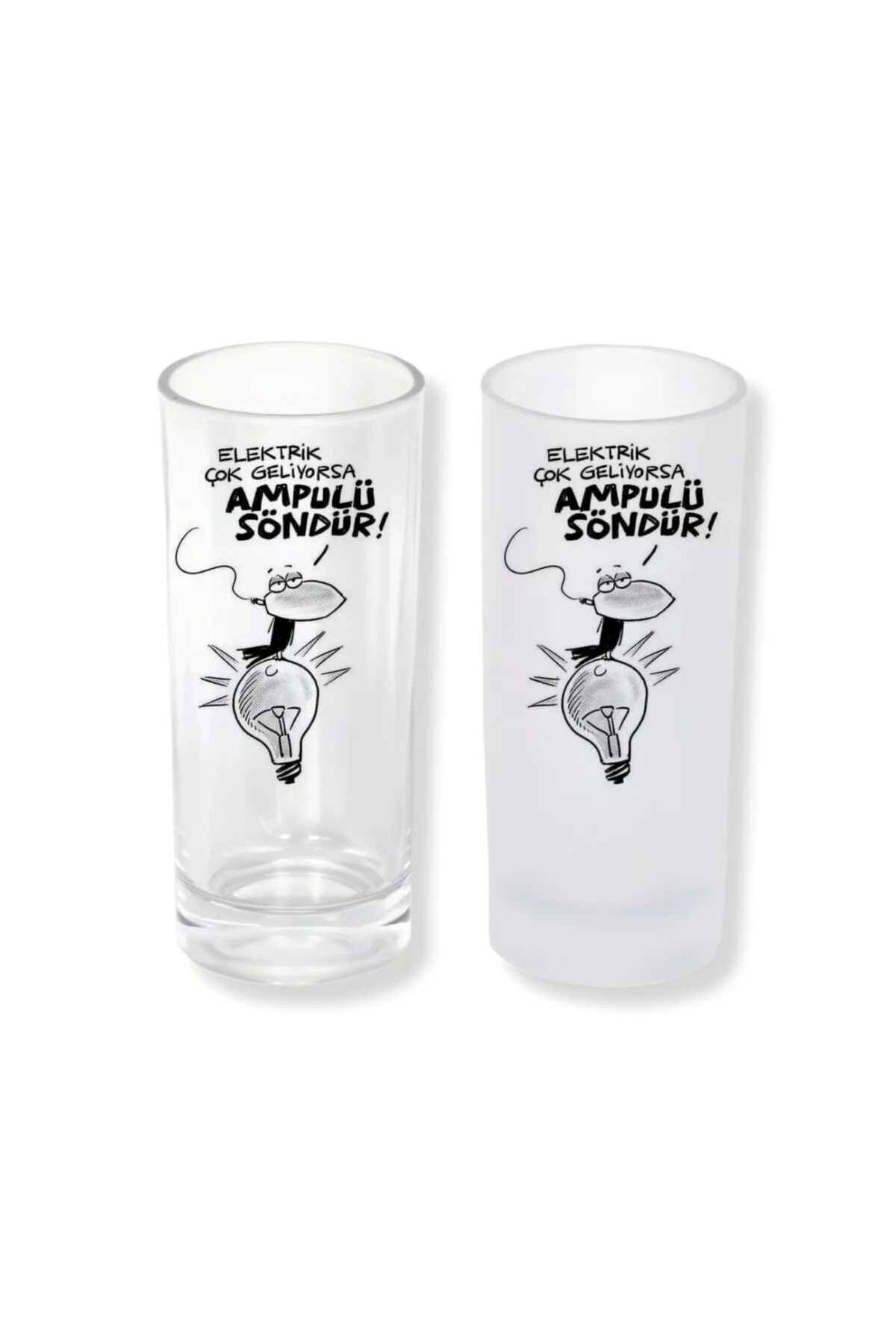 Ampulü Söndür Buzlu / Buzsuz Seçenekli Rakı Bardağı – 1 Adet Şık 
