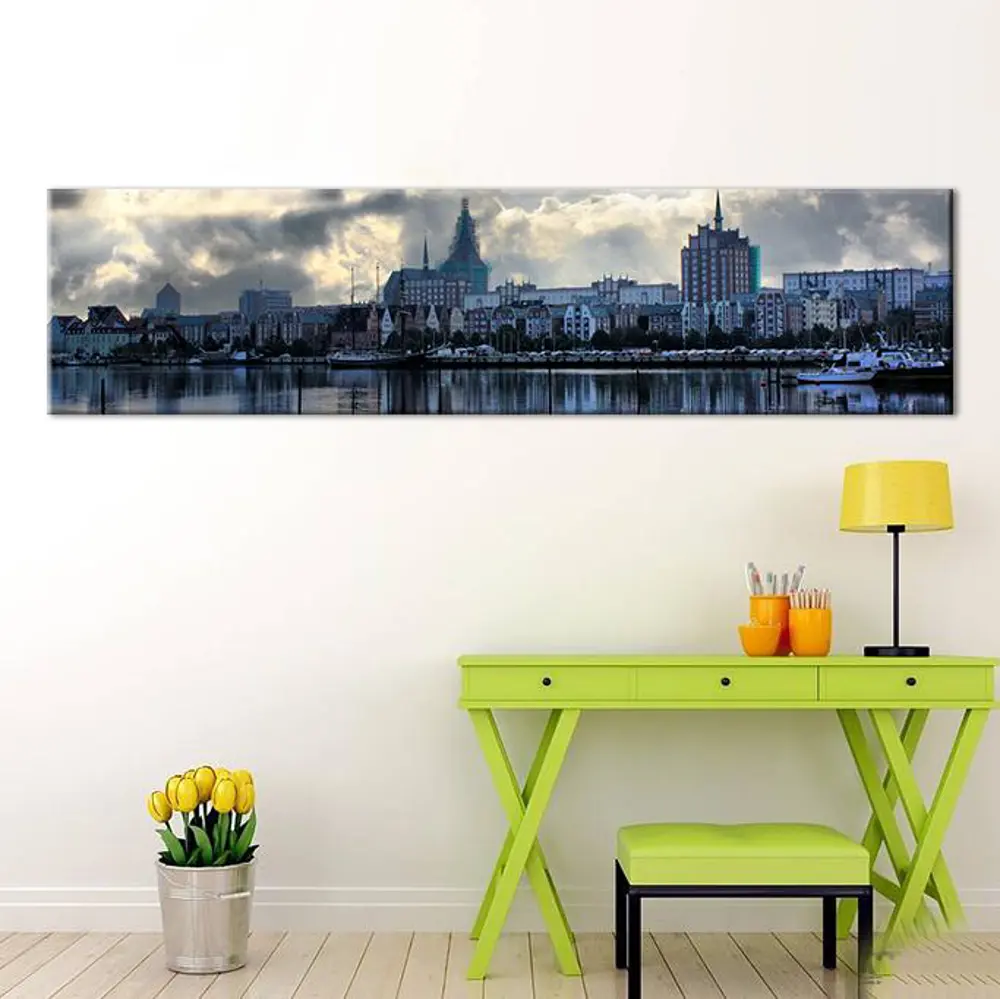 Amsterdam Ve Akarsu Kanvas Tablo