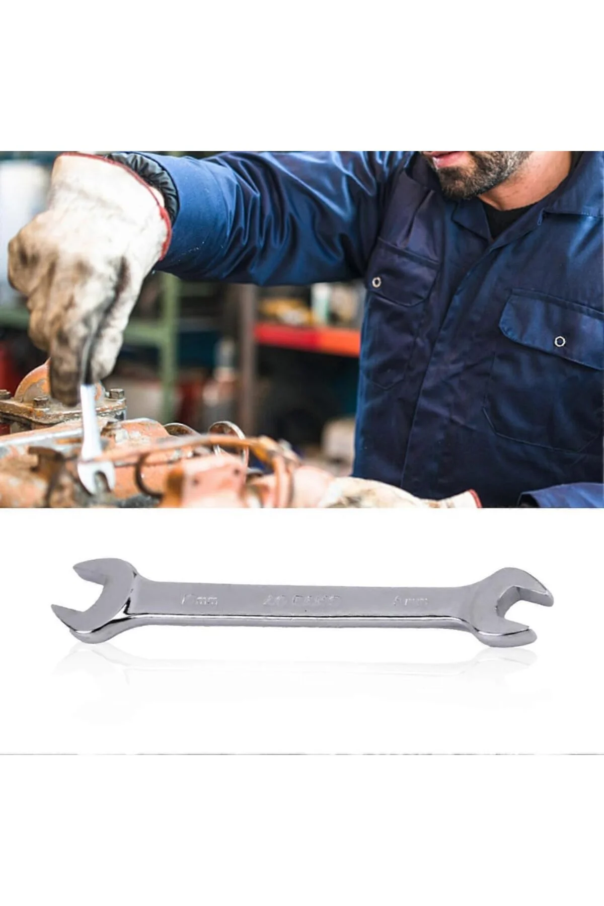 Anahtar Takımı 8 Parça Seti Ağzı Açık Çift Taraflı 6-22MM 6X7-8X9-10X11-12X13-14X15-16X17-18X19-20X2 Anahtar Takımı 8 Parça Seti Ağzı Açık Çift Taraflı 6-22MM 6X7-8X9-10X11-12X13-14X15-16X17-18X19-20X2 - Görsel 3