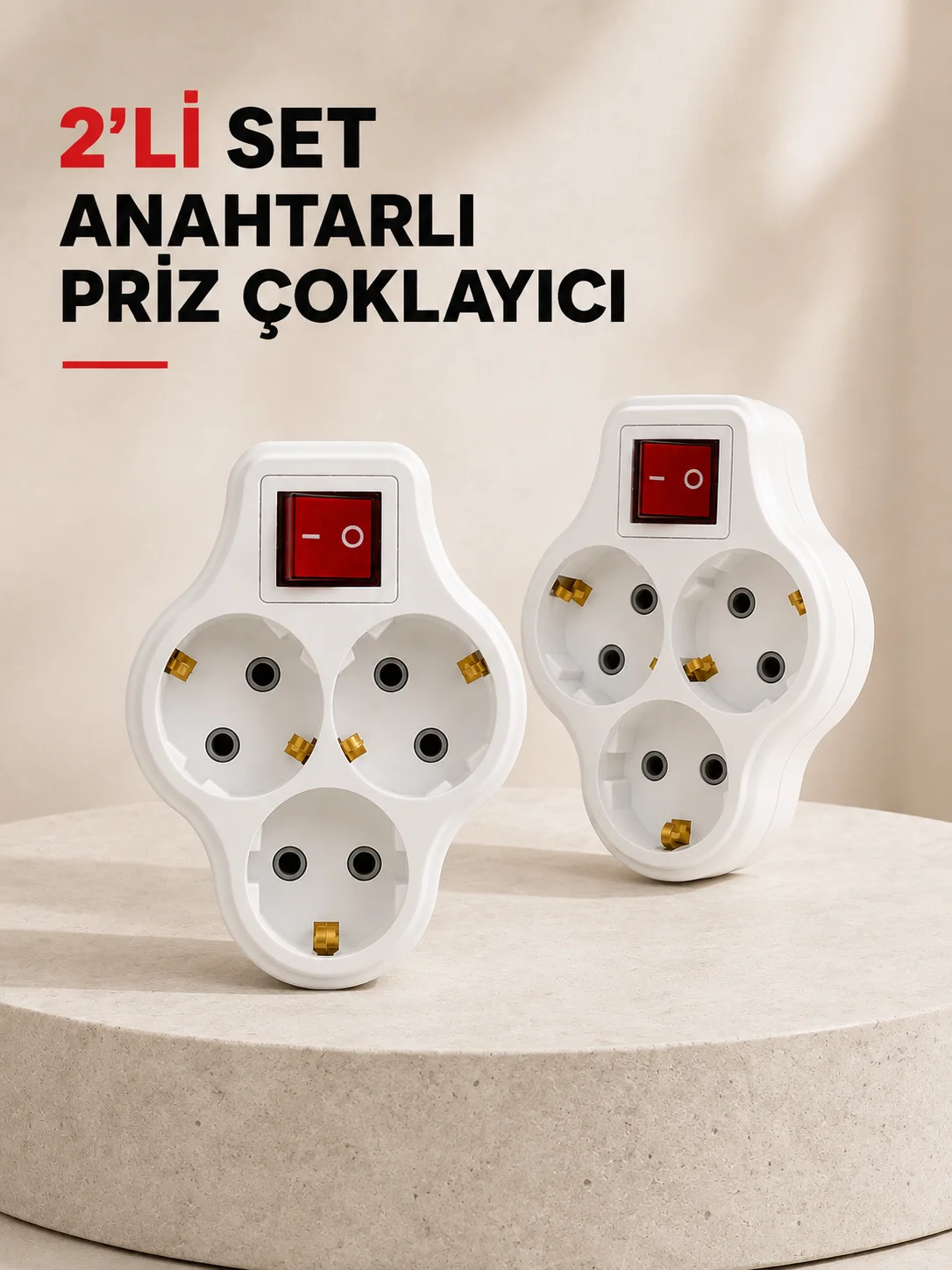 Anahtarlı 3 Çıkışlı Priz Çoğaltıcı Ev Ofis İçin Kablosuz 2’li Avantajlı Set Fiyatı, Yorumları ve Özellikleri
