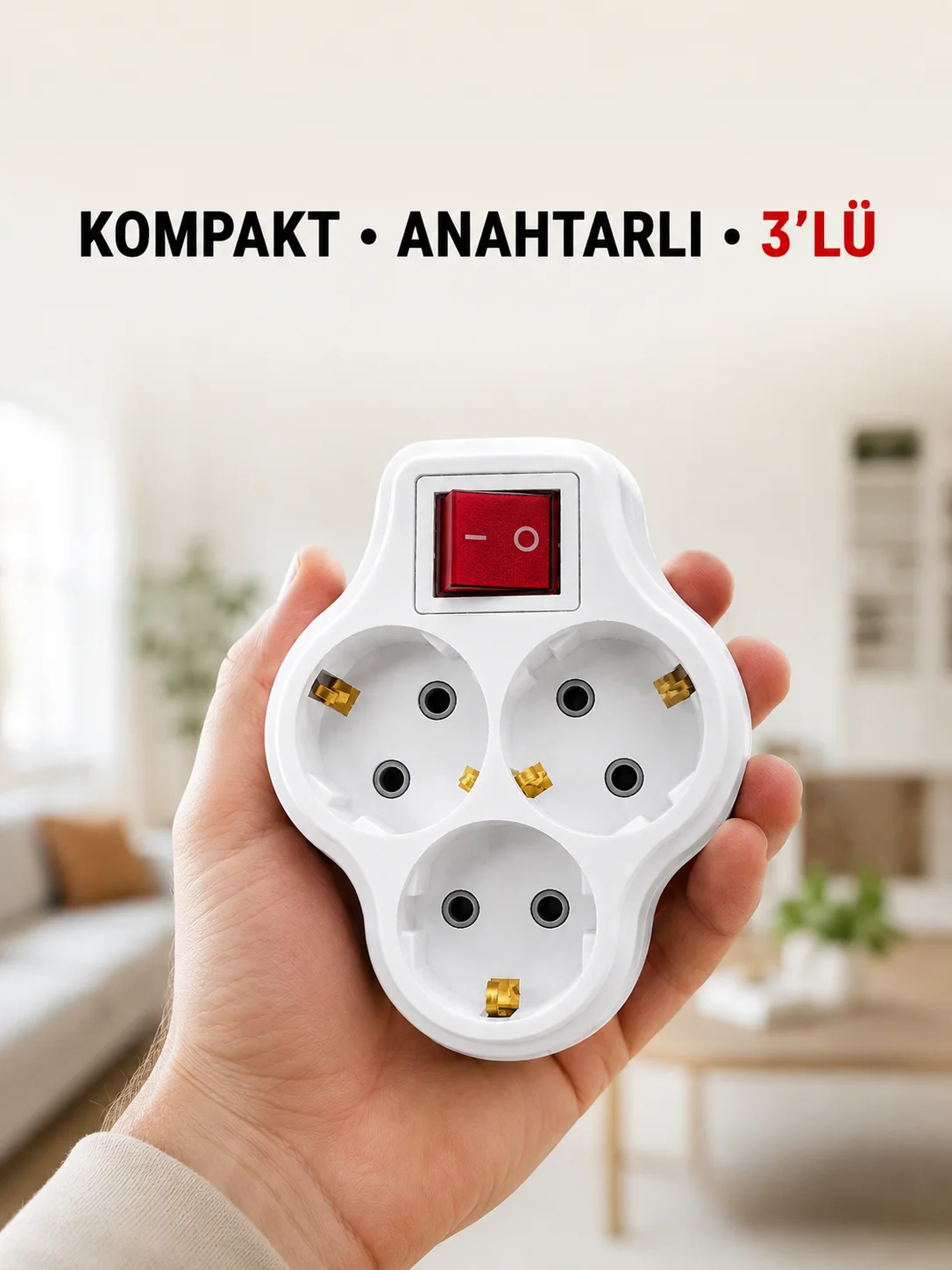Anahtarlı 3’lü Priz Çoğaltıcı Kablosuz Duvar Tipi Topraklı Priz Çoklayıcı Fiyatı, Yorumları ve Özellikleri