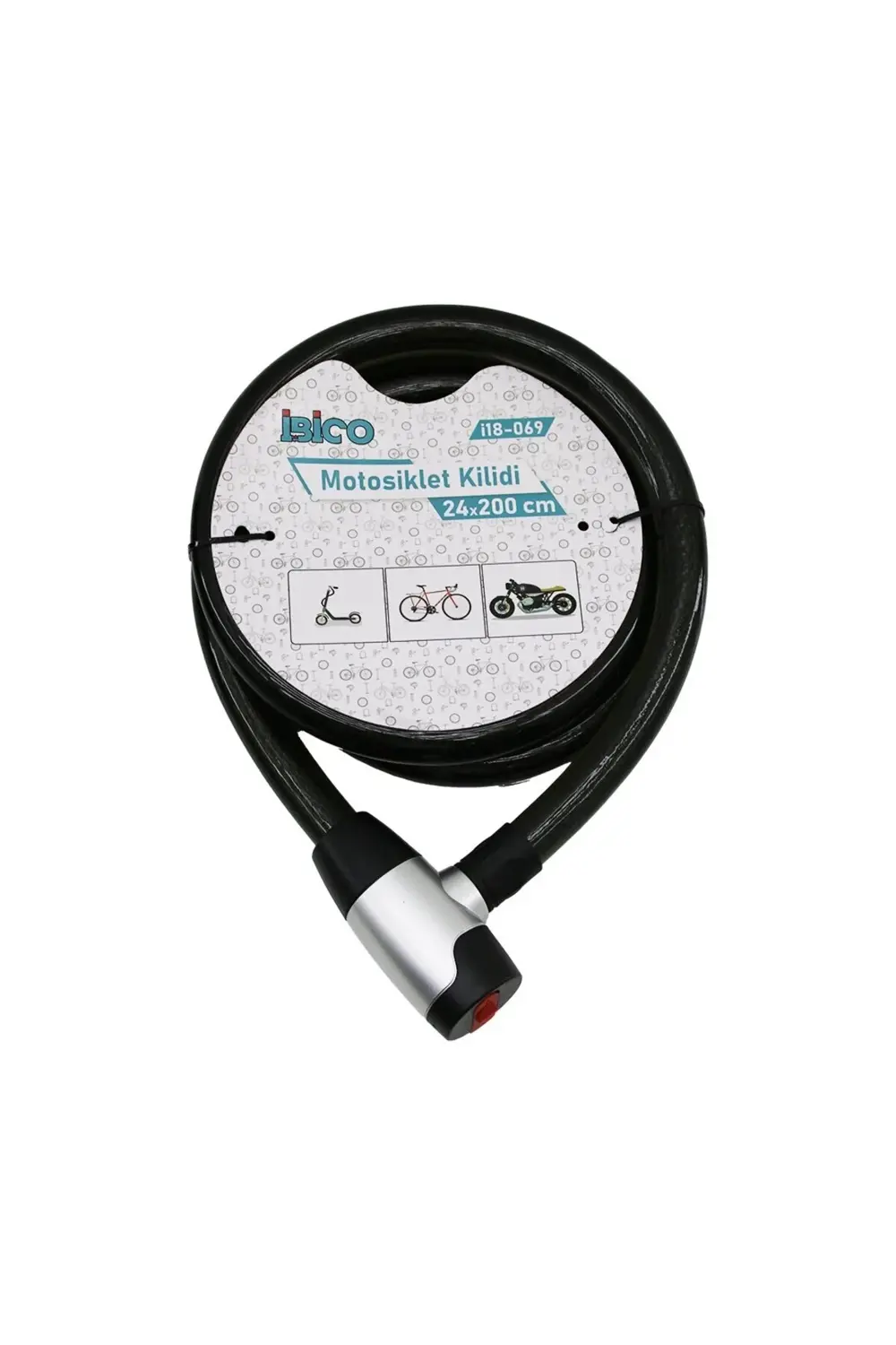 ANAHTARLI METAL KAPLAMA KAFAÇEK-İT KİLİT KAPAKMOTOR - BİSİKLET Kİ