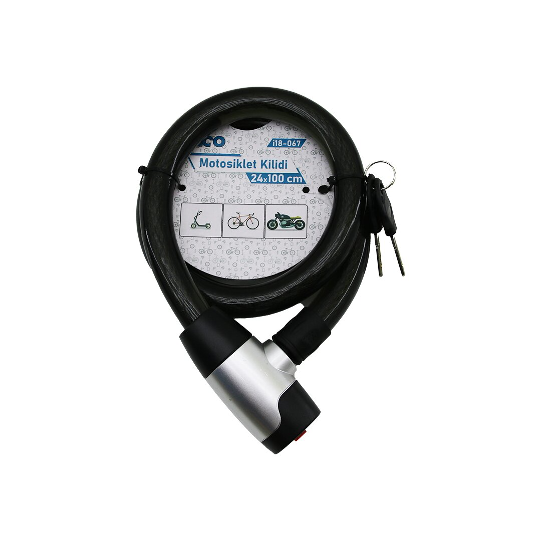 ANAHTARLI METAL KAPLAMA KAFA ÇEK-İT KİLİT KAPAK MOTOR - BİSİKLET 