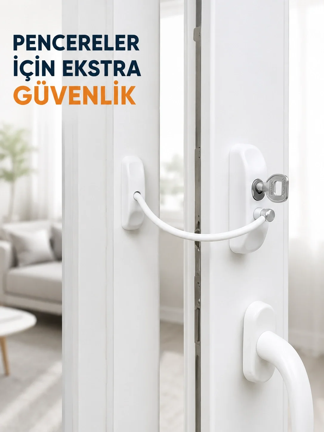 Anahtarlı Pencere Güvenlik Aparatı Esnek Kablolu Pencere Açılma Sınırlayıcı Kilit Fiyatı, Yorumları ve Özellikleri