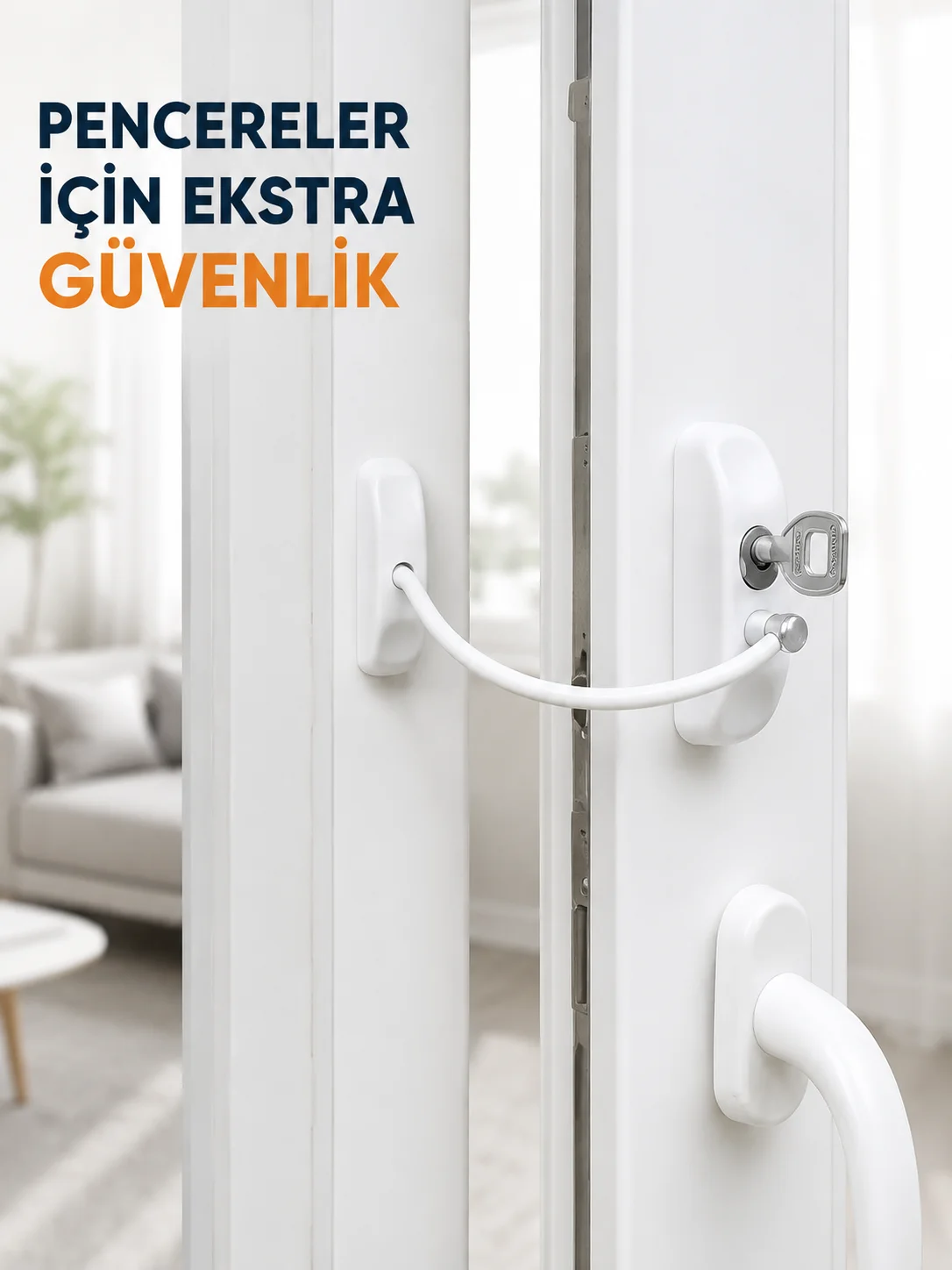 Anahtarlı Pencere Güvenlik Aparatı Esnek Kablolu Pencere Açılma Sınırlayıcı Kilit Fiyatı, Yorumları ve Özellikleri