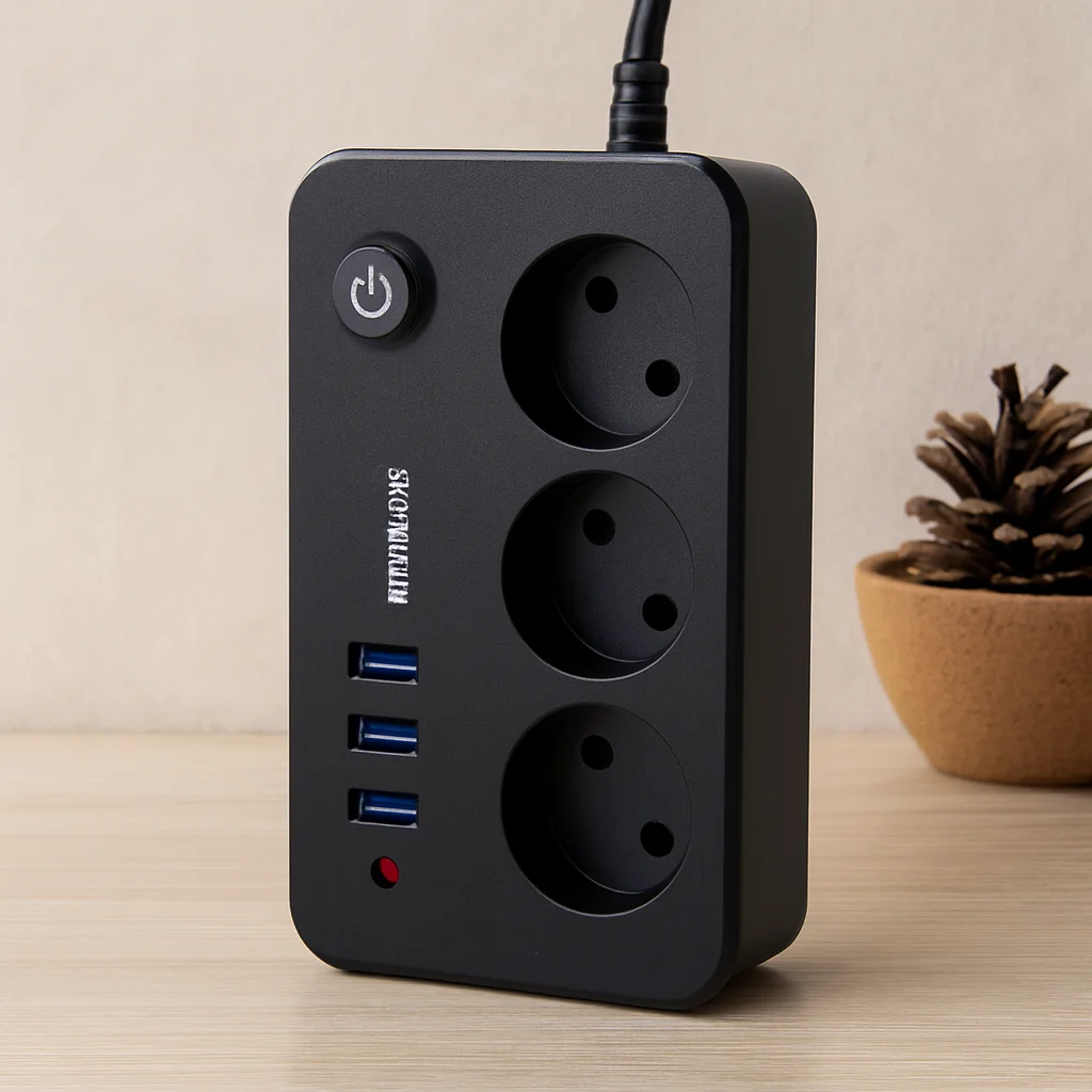 Anahtarlı Termal Korumalı 3'lü Priz + 3xUSB 2.1A 2m Uzatma Kablosu Siyah Fiyatı, Yorumları ve Özellikleri