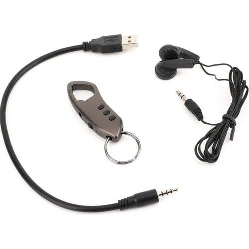 Anahtarlık Görünümlü Ses Kayıt Cihazı 32 Gb Hafızalı Kristal Mikrofonlu