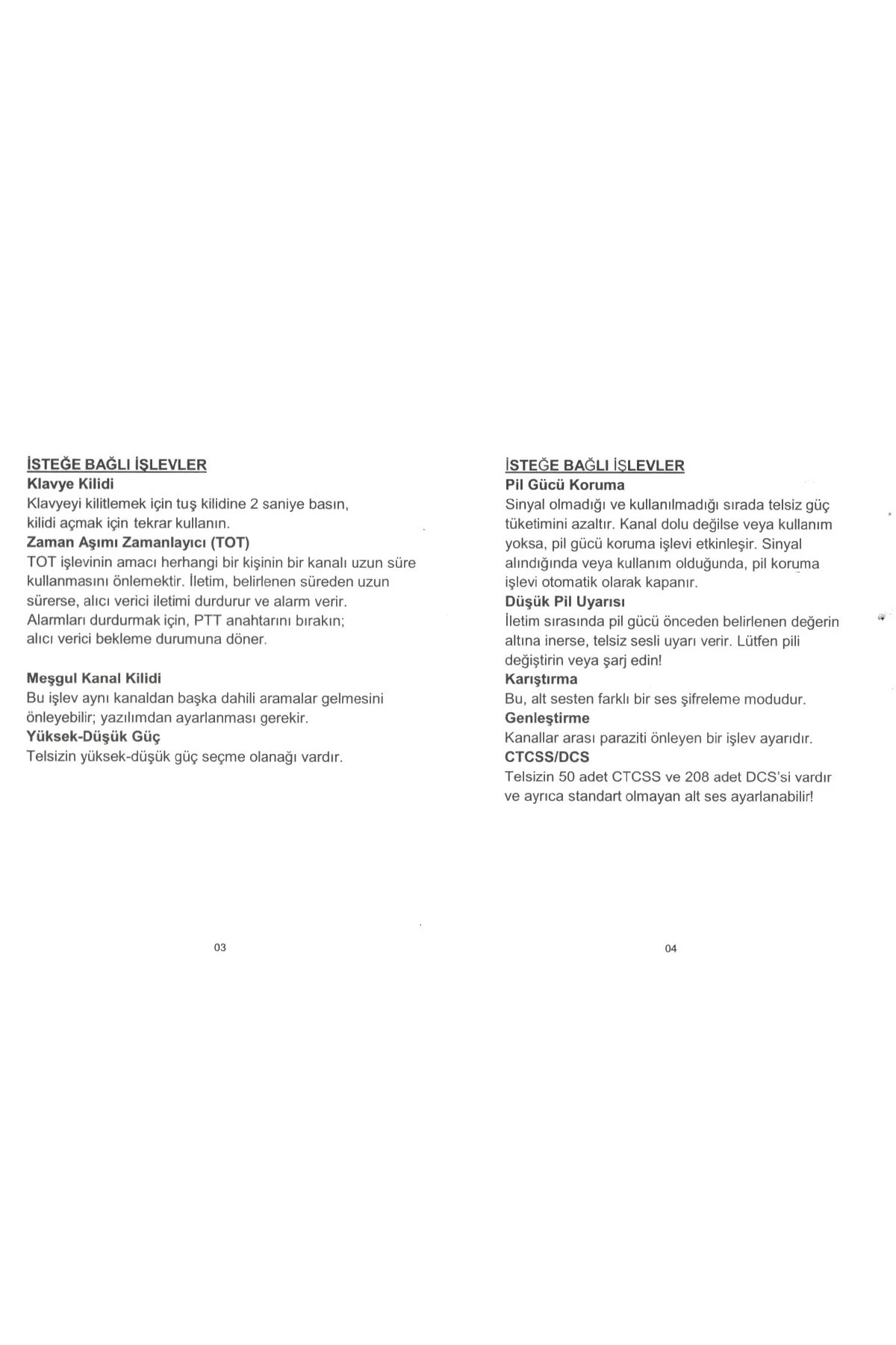 Anahtarlık Telsiz Minik El Telsizi