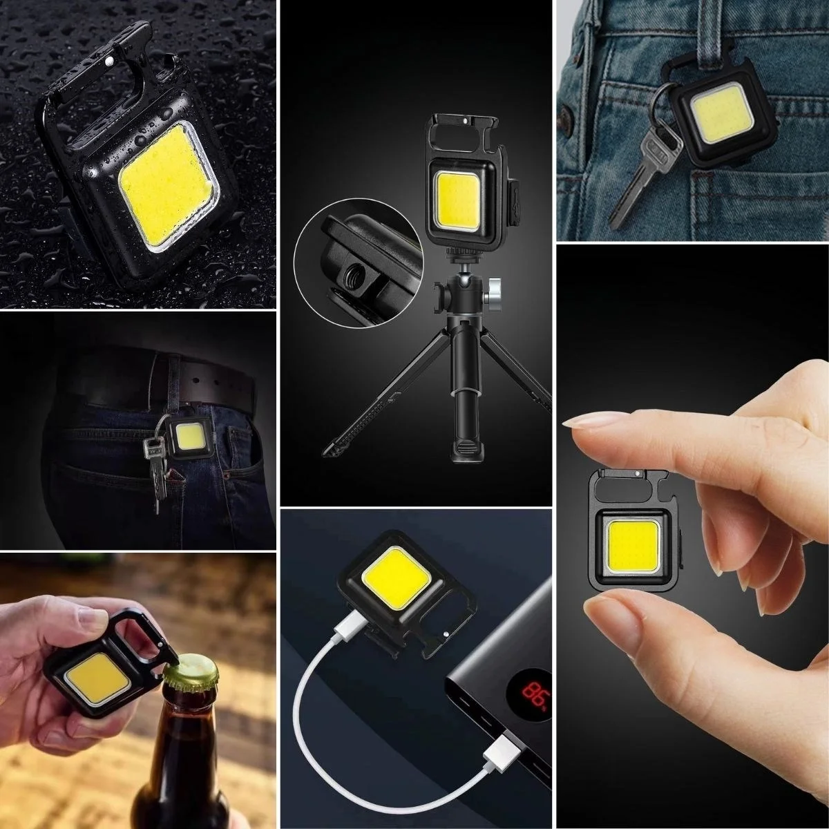 Anahtarlıklı, Açacaklı,güçlü Mıknatıslı 3 Farklı Led Modlu Mini Boy Asılabilen Led Kamp Aydınlatması,el Feneri Bx40 Fiyatı, Yorumları ve Özellikleri