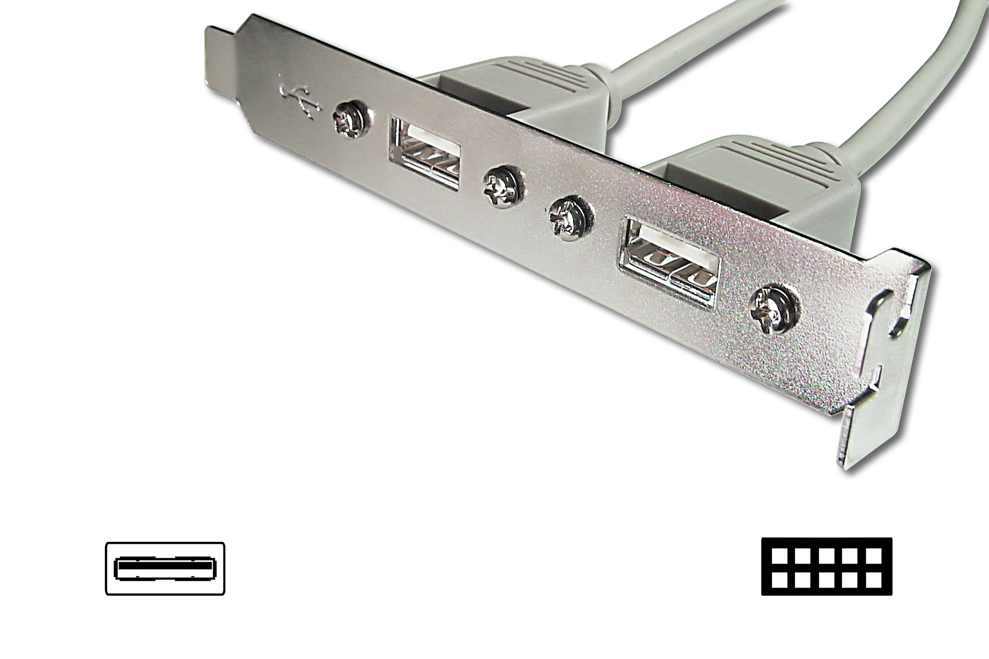 Anakarttaki USB 2.0 Portları (Internal) Slot Bracket  (External) 