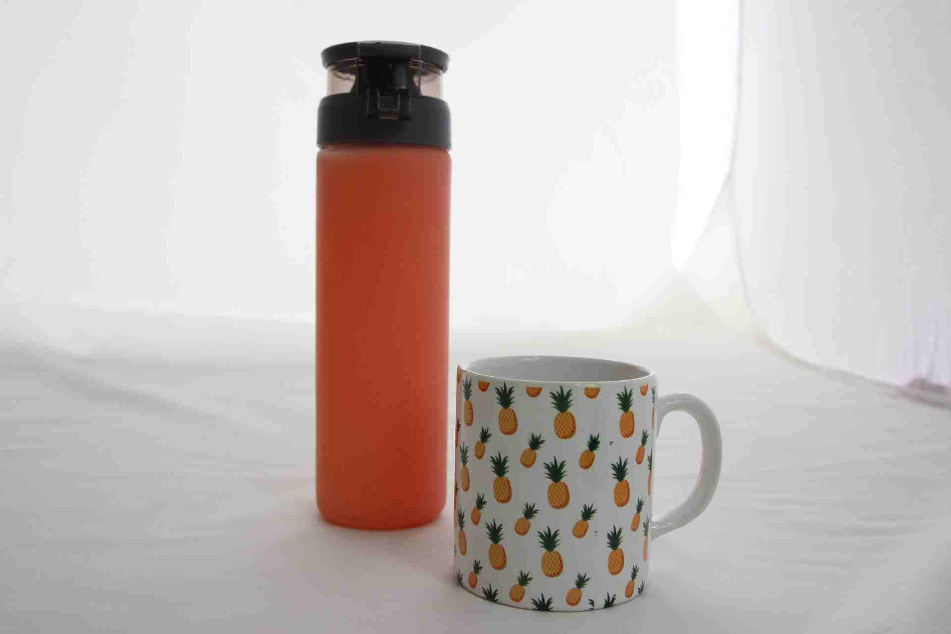 Home Ananas Kupa Bardak Ve Turuncu Termos Hediye Seti