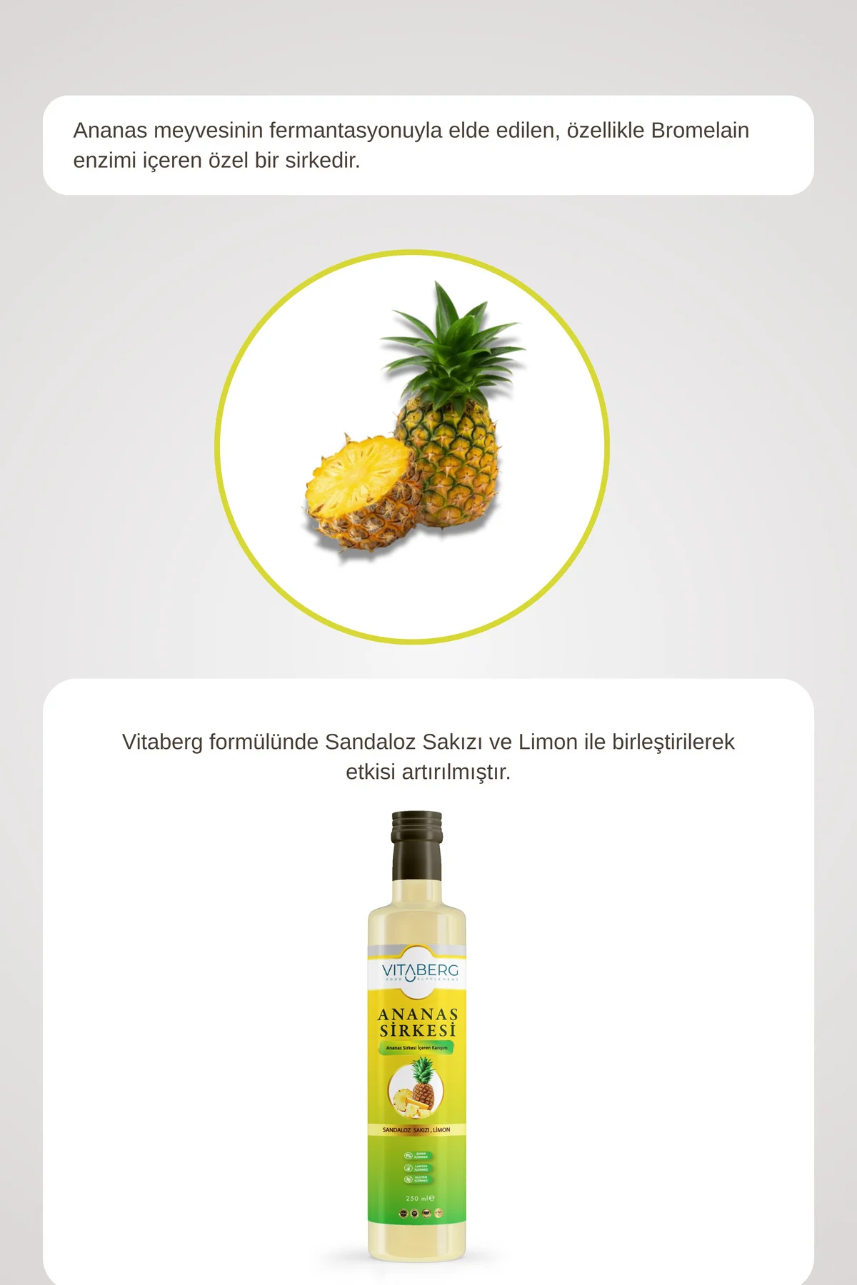Ananas Sirkesi | Sandaloz Sakızı ve Limon İçeren Sirke Karışım 25