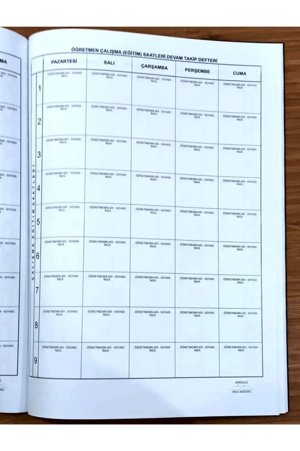 Anasınıfı Sınıf Defteri Plastik Kapak Karma Renkler.